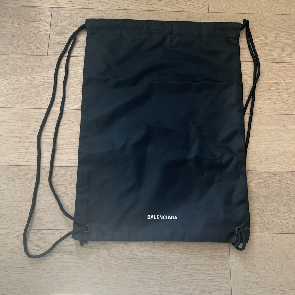 Black Balenciaga Drawstring Bag
